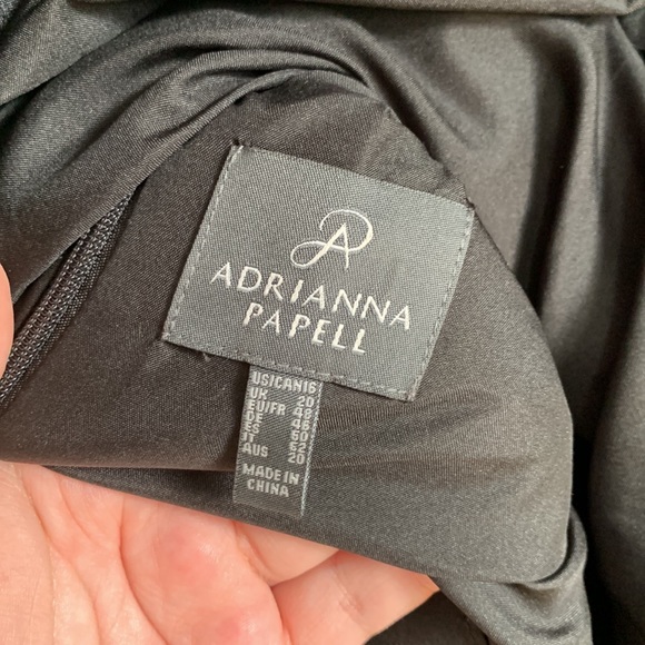 Adrianna Papell Knee-Length Satin Formal Gown - Picture 7 of 13